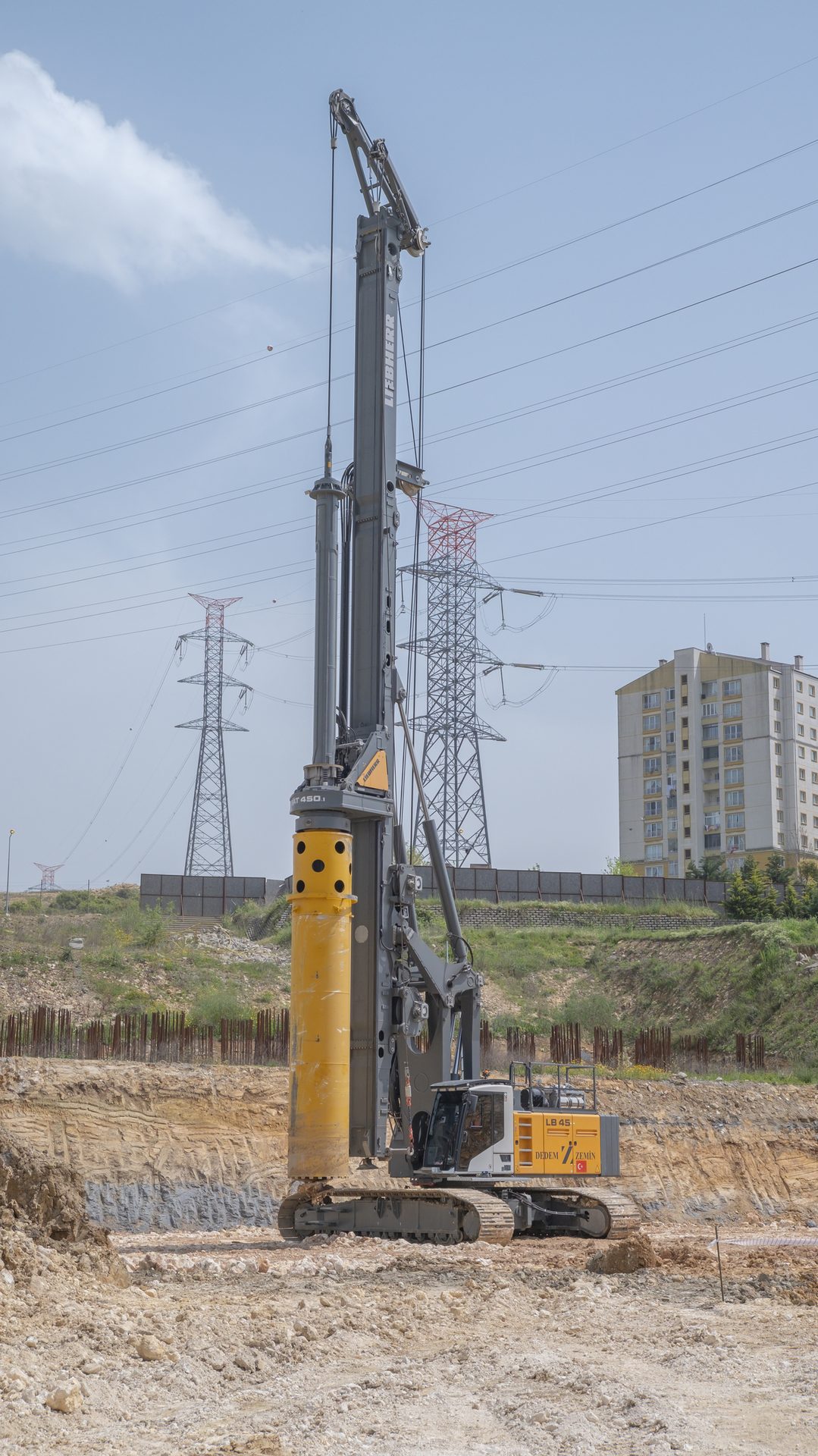 Overhead power line, Sky, Building, Vehicle, Electricity, Plant