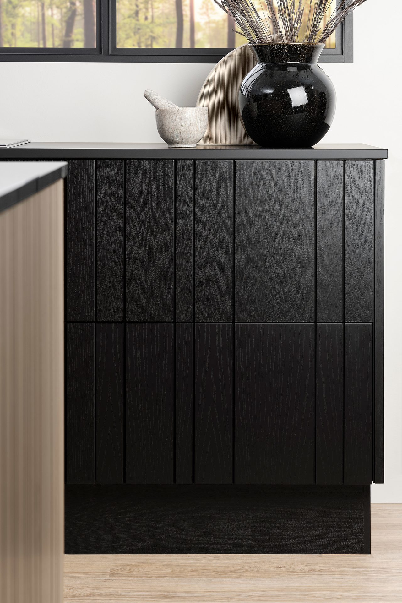 Chest of drawers, Material property, Cabinetry, Light, Product, Black, Wood, Rectangle, Grey, Window