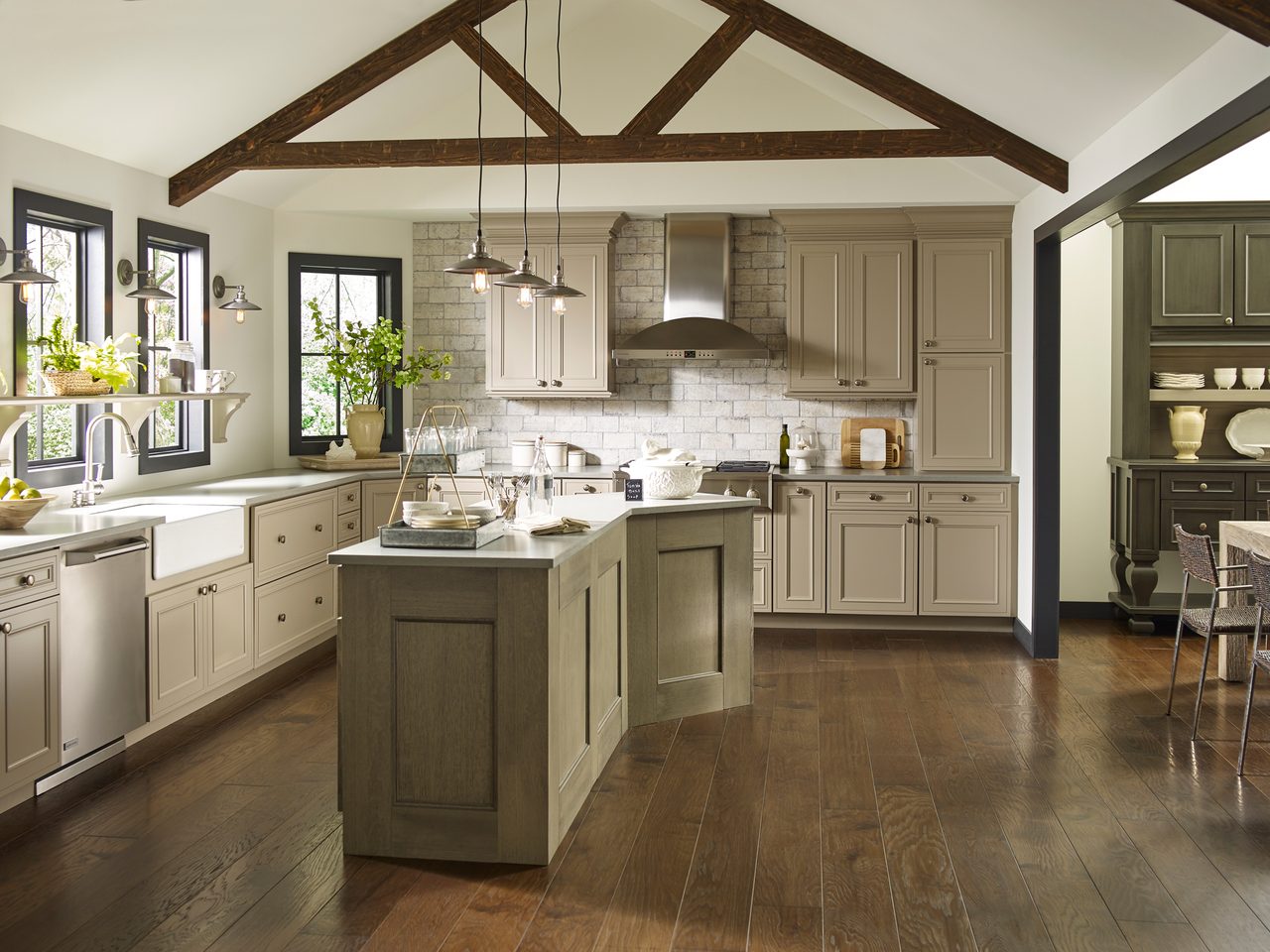 Kitchen appliance, Cabinetry, Countertop, Furniture, Property, Building, Window, Plant