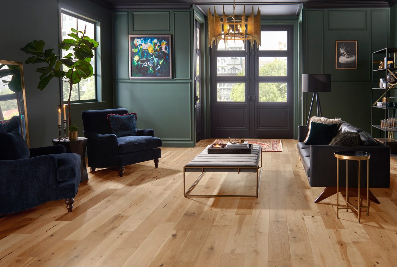 studio couch, Living room, Laminate flooring, Table, Wood, Shade, Floor, Plant