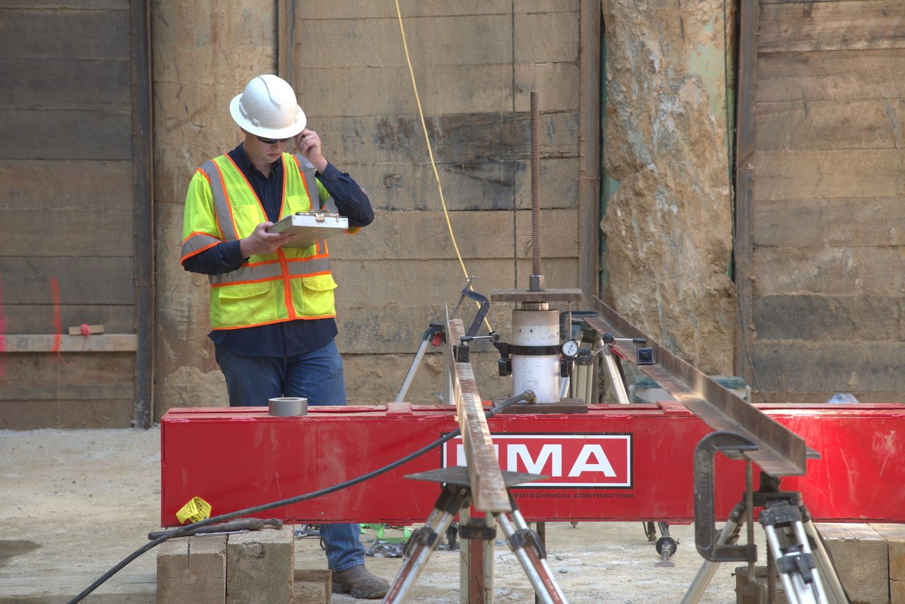 Hard hat, High-visibility clothing, Road surface, Workwear, Tradesman, Asphalt, Engineer