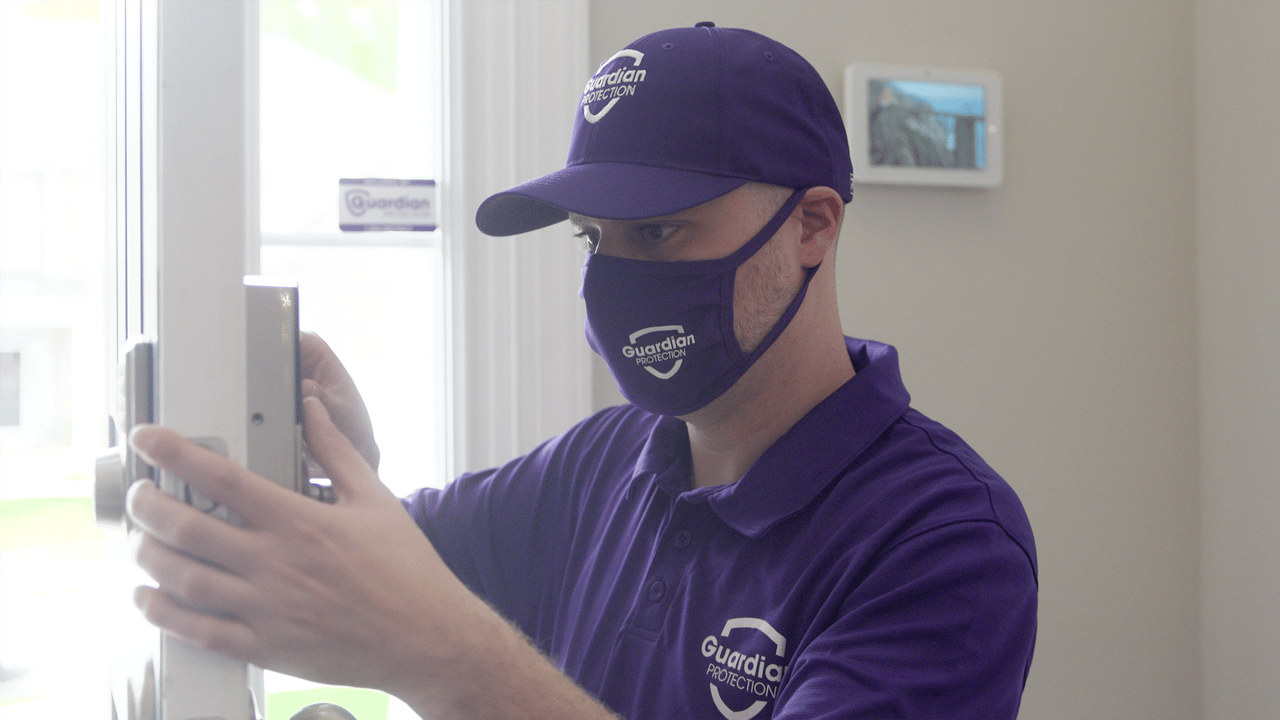 Guardian Technician Installs Z Wave Door Lock