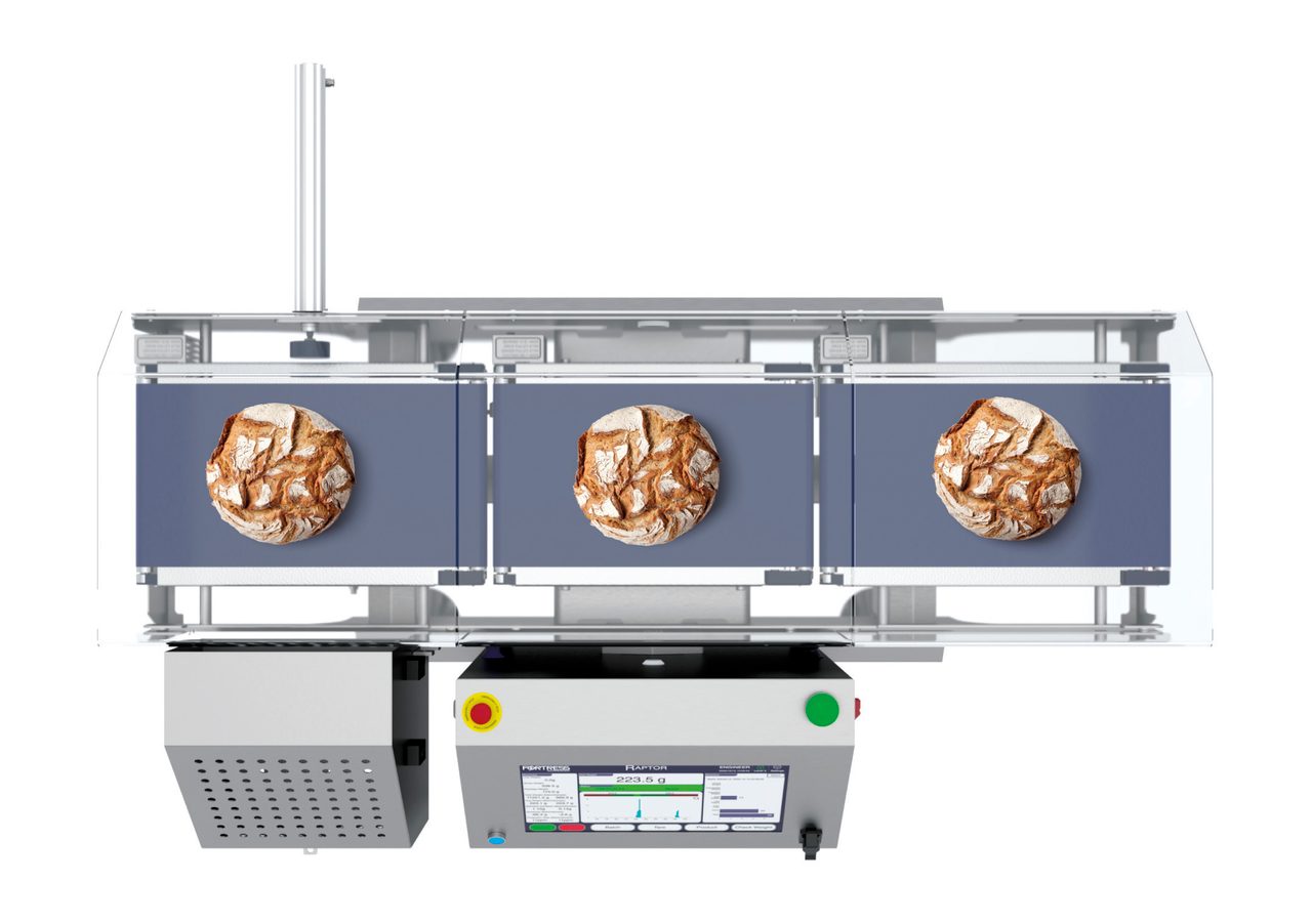 Equipment, Line, Belt, Conveyor, Panel, Bread loaves, Buttons, Machine, Overhead view