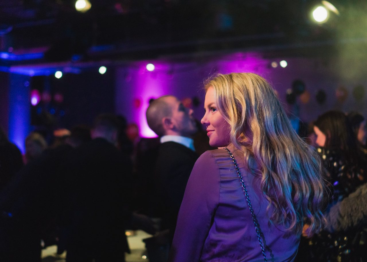 Flash photography, Shirt, Purple, Coat, Violet, Entertainment