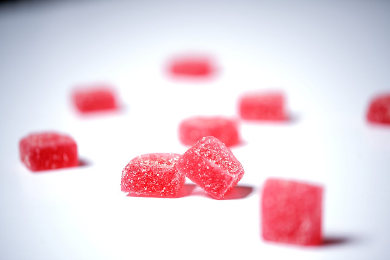 Gummi candy, Food, Gumdrop, Ingredient, Red, Font