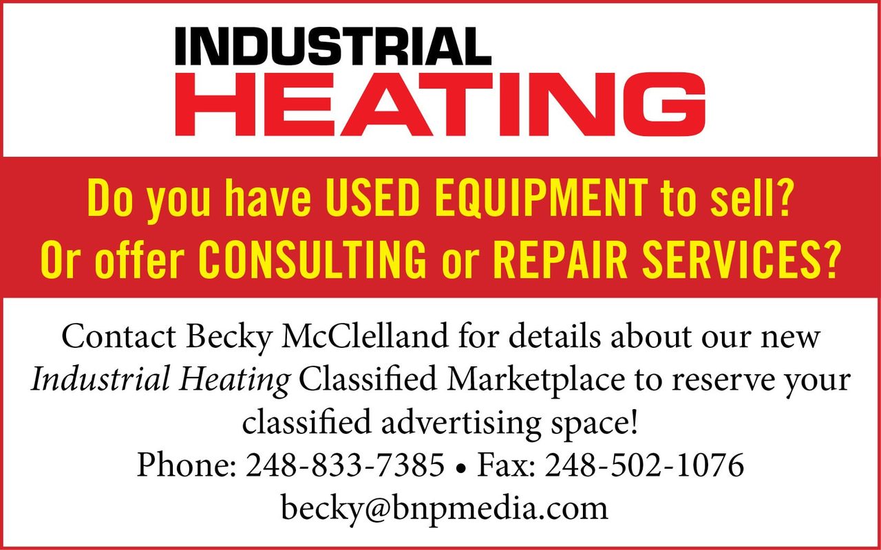 Industrial Heating Aftermarket Classified House Ad