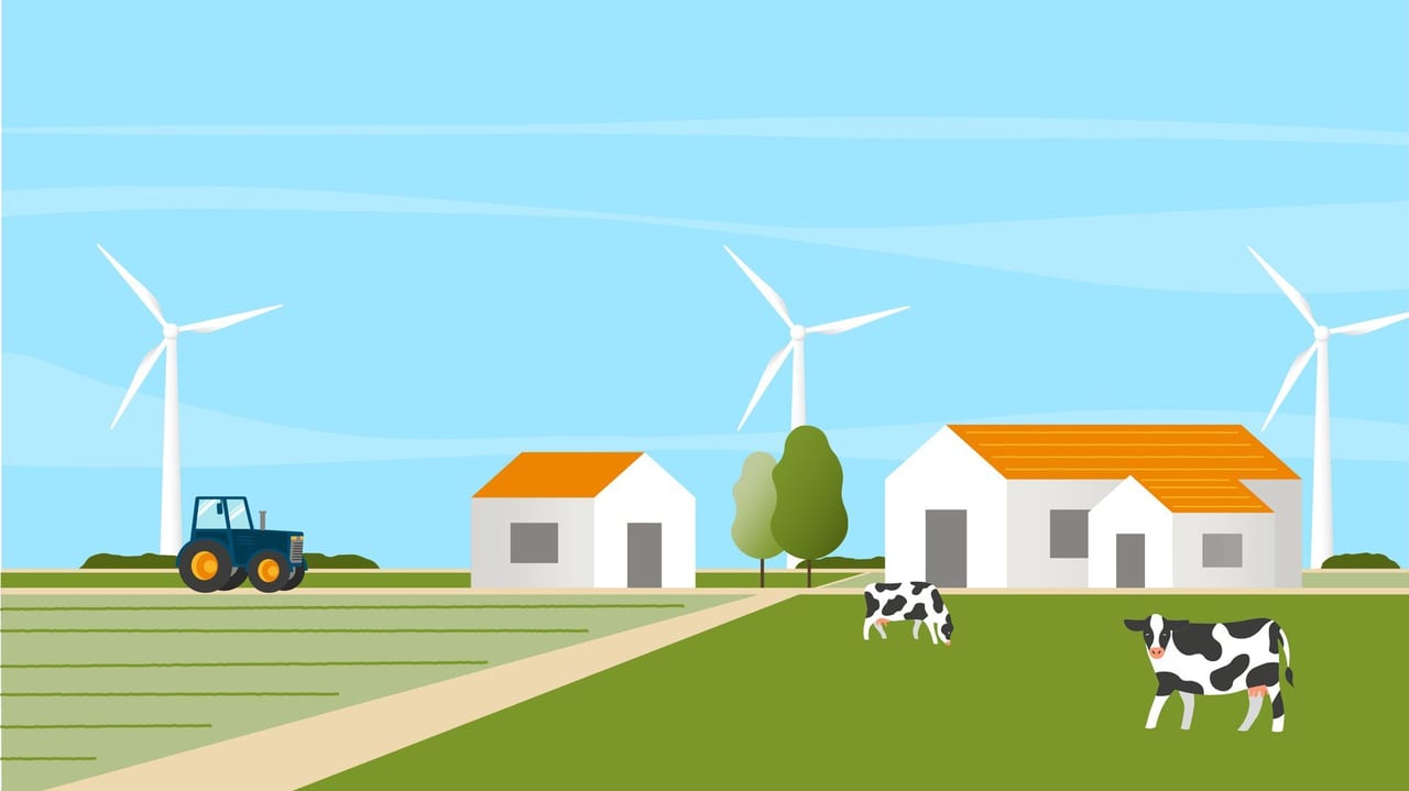 Natural environment, Land lot, Wind farm, Windmill, Ecoregion, Plant, Light, Window, House, Line