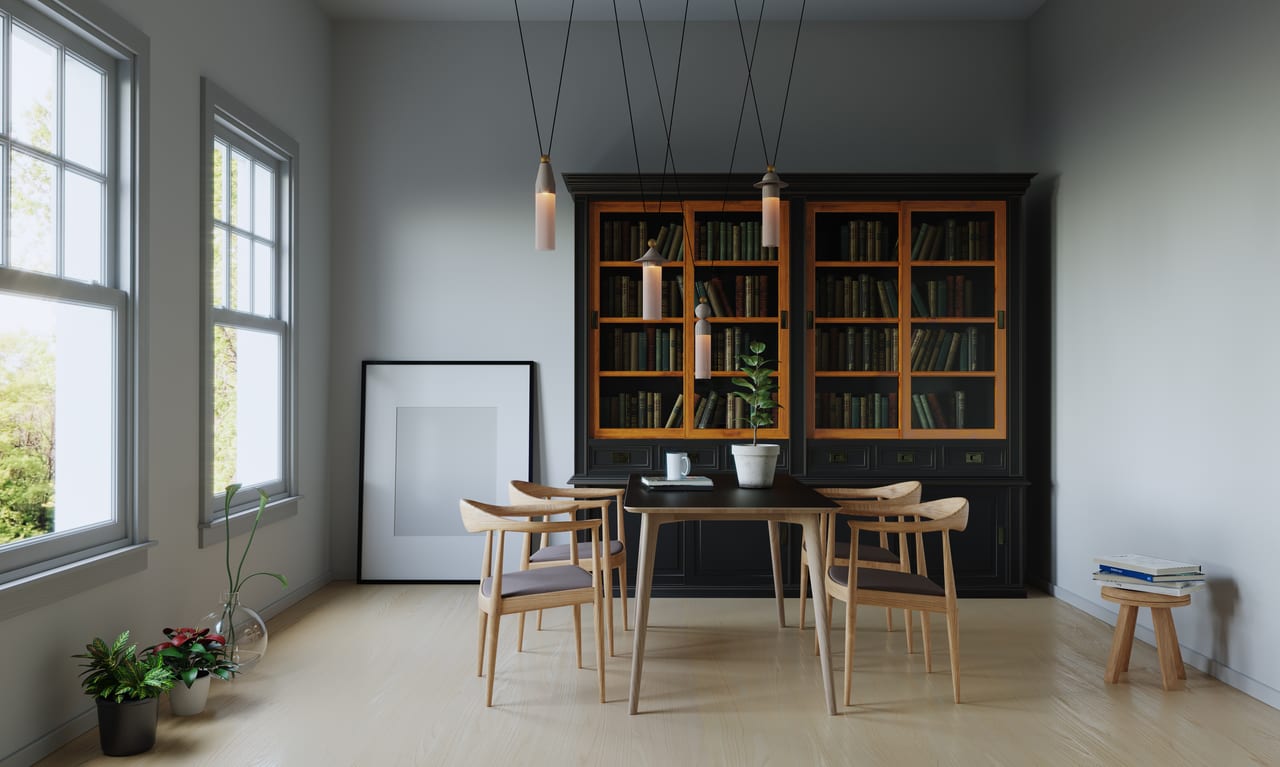 Furniture, Window, Table, Plant, Shelf, Bookcase, Building, Wood, Shelving, Architecture