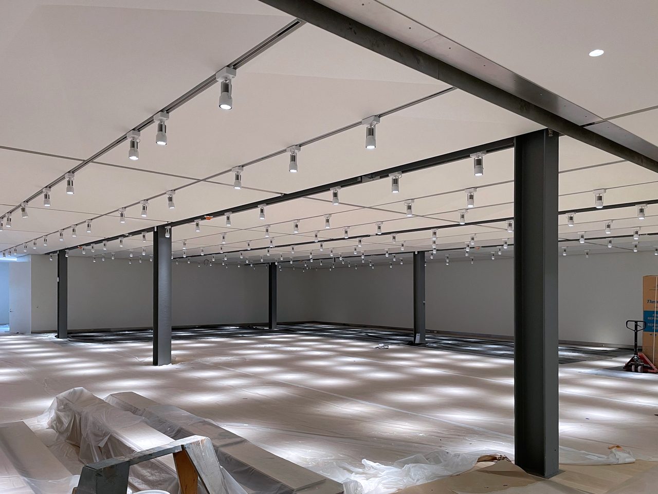 Interior design, Shade, Fixture, Hall, Flooring, Floor