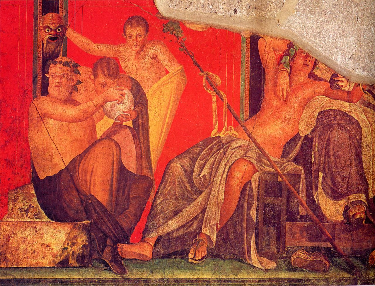 Roman fresco, Villa dei Misteri Pompeii