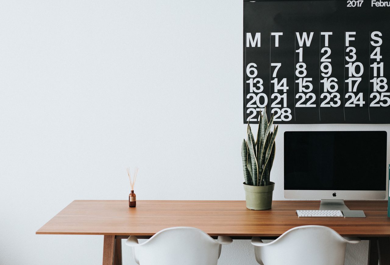 Output device, Computer monitor, Table, Furniture, Building, Desk, Wood, Chair