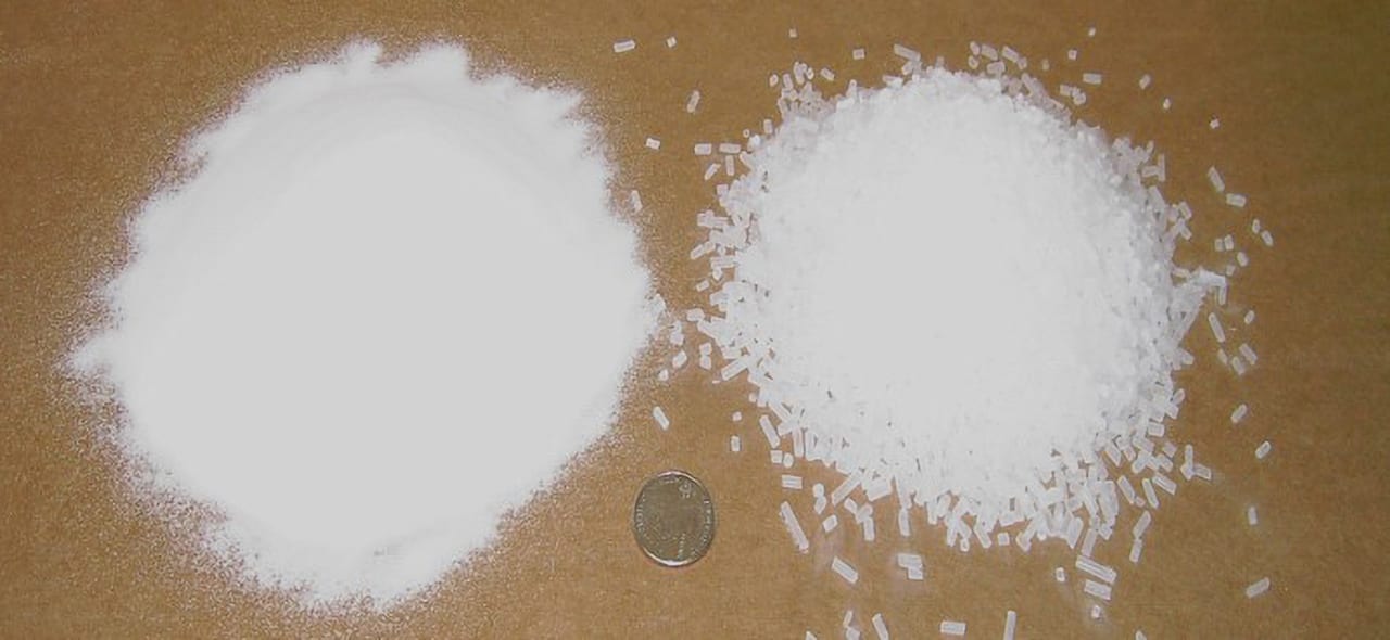 Dry Ice Seen Next To Baking Soda