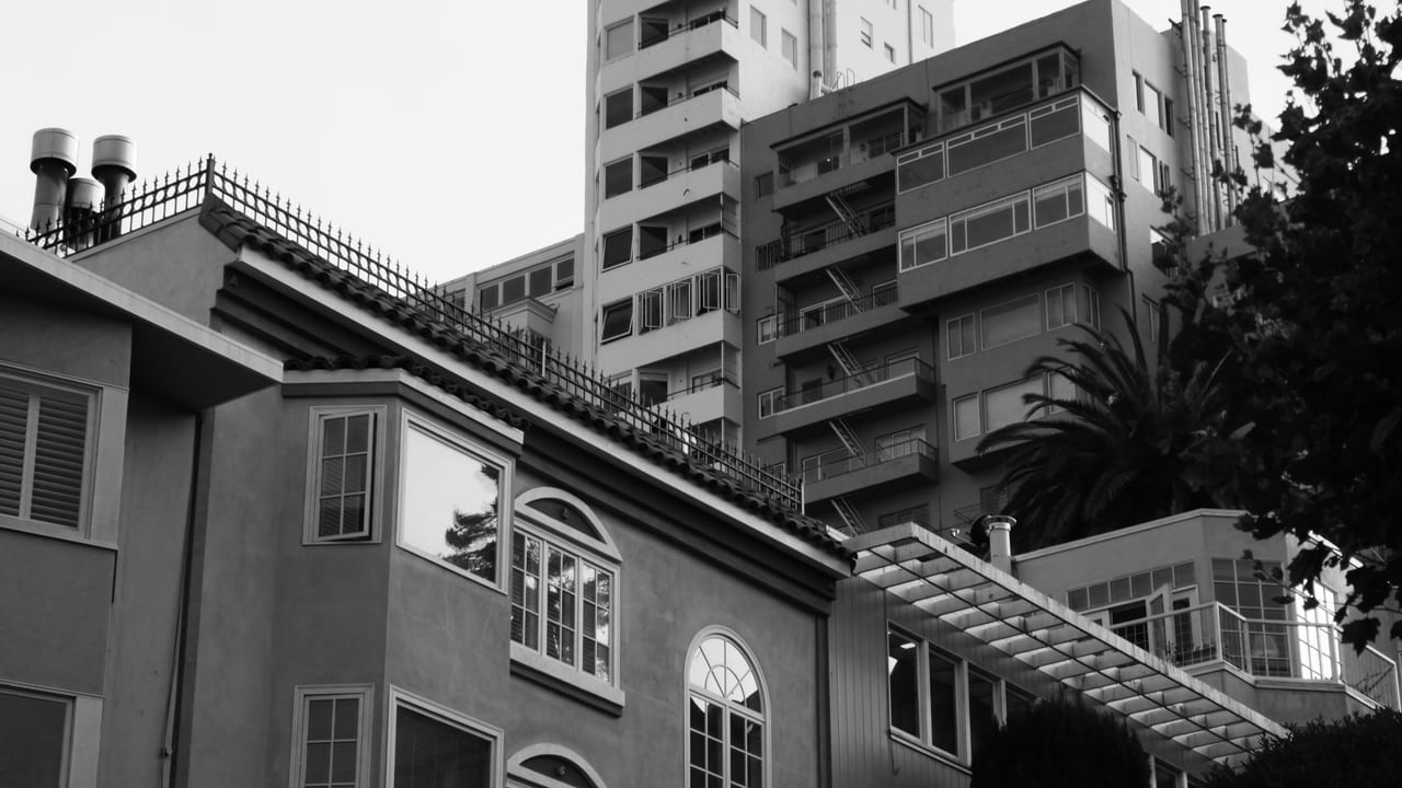 buildings, beautiful nature, b w