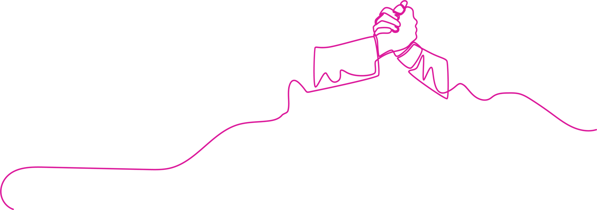 Slope, Gesture, Pink