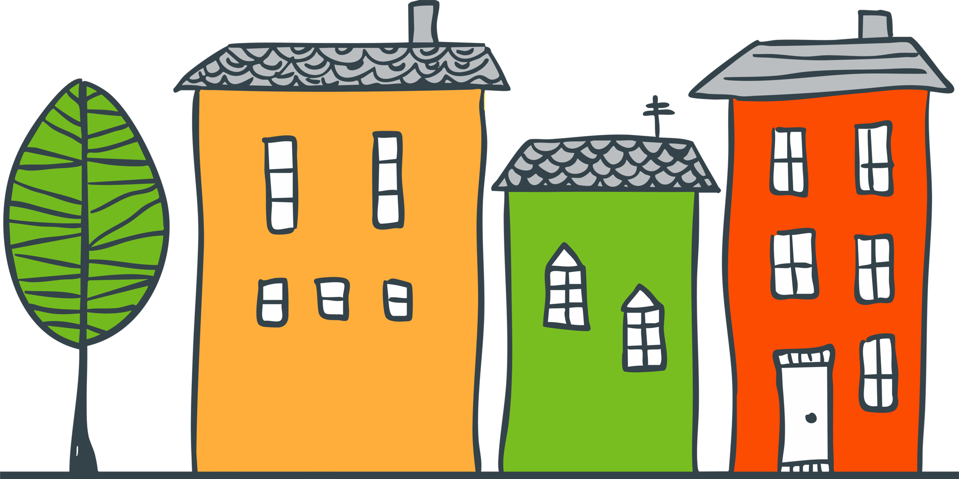 Graphic of houses