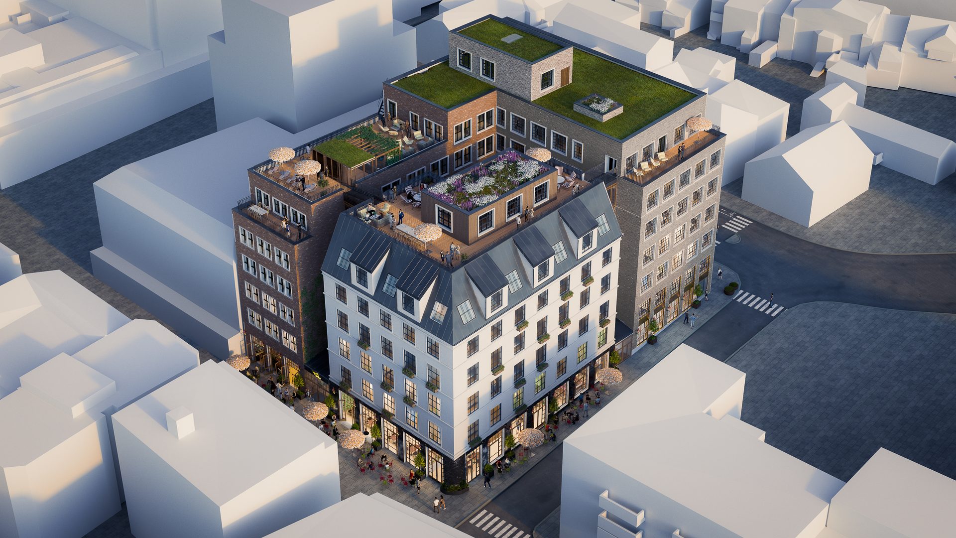 Urban design, Residential area, Daytime, Building, House