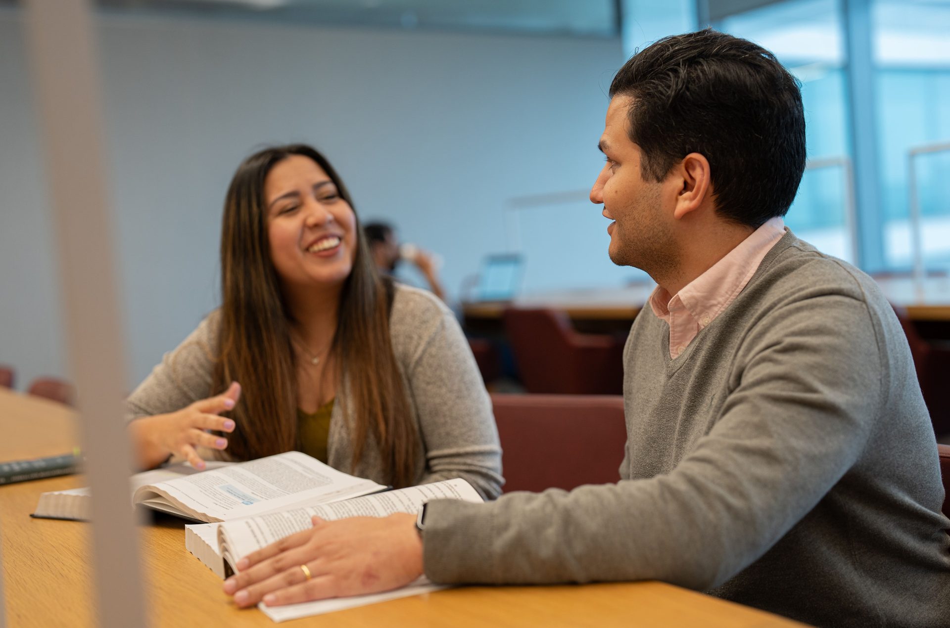 Facial expression, Smile, Interaction, Happiness, Furniture, Sitting, Job, Comfort