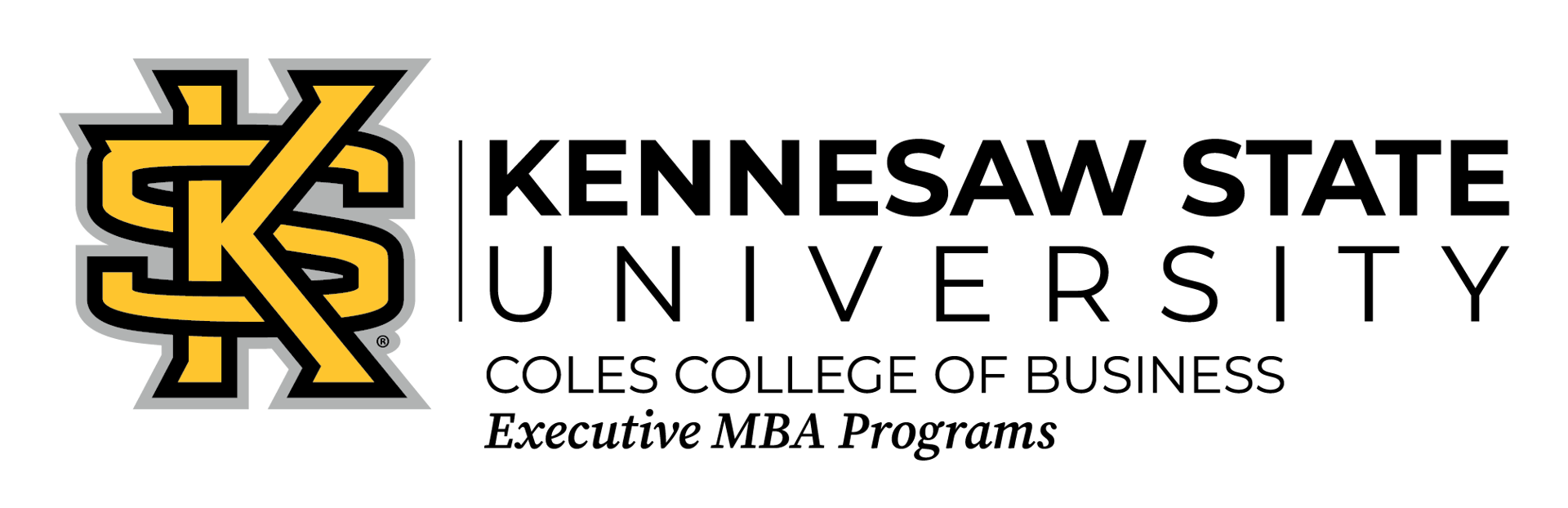 Kennesaw State University logo with Coles College of Business Executive MBA Programs.