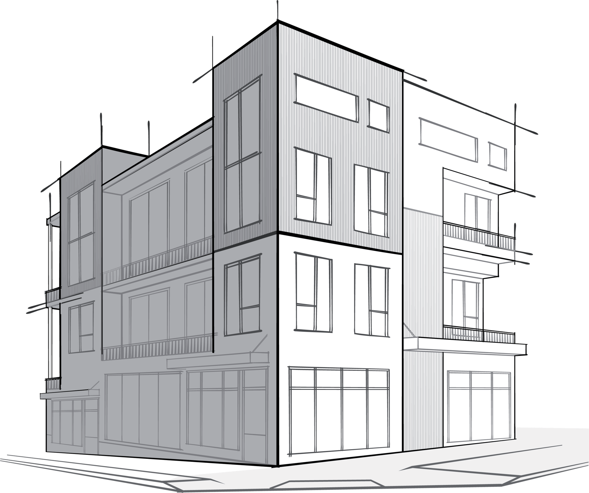 Building, Rectangle, House