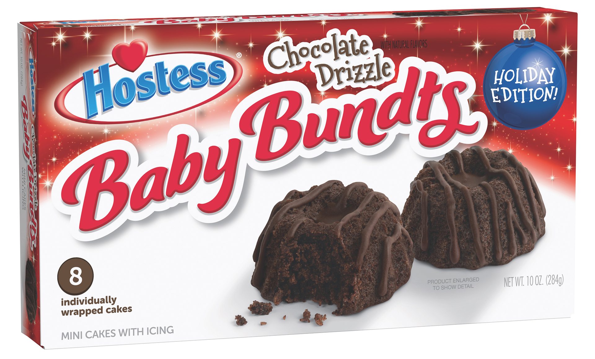 Hostess Holiday Chocolate Drizzle Baby Bundts Multi Pack