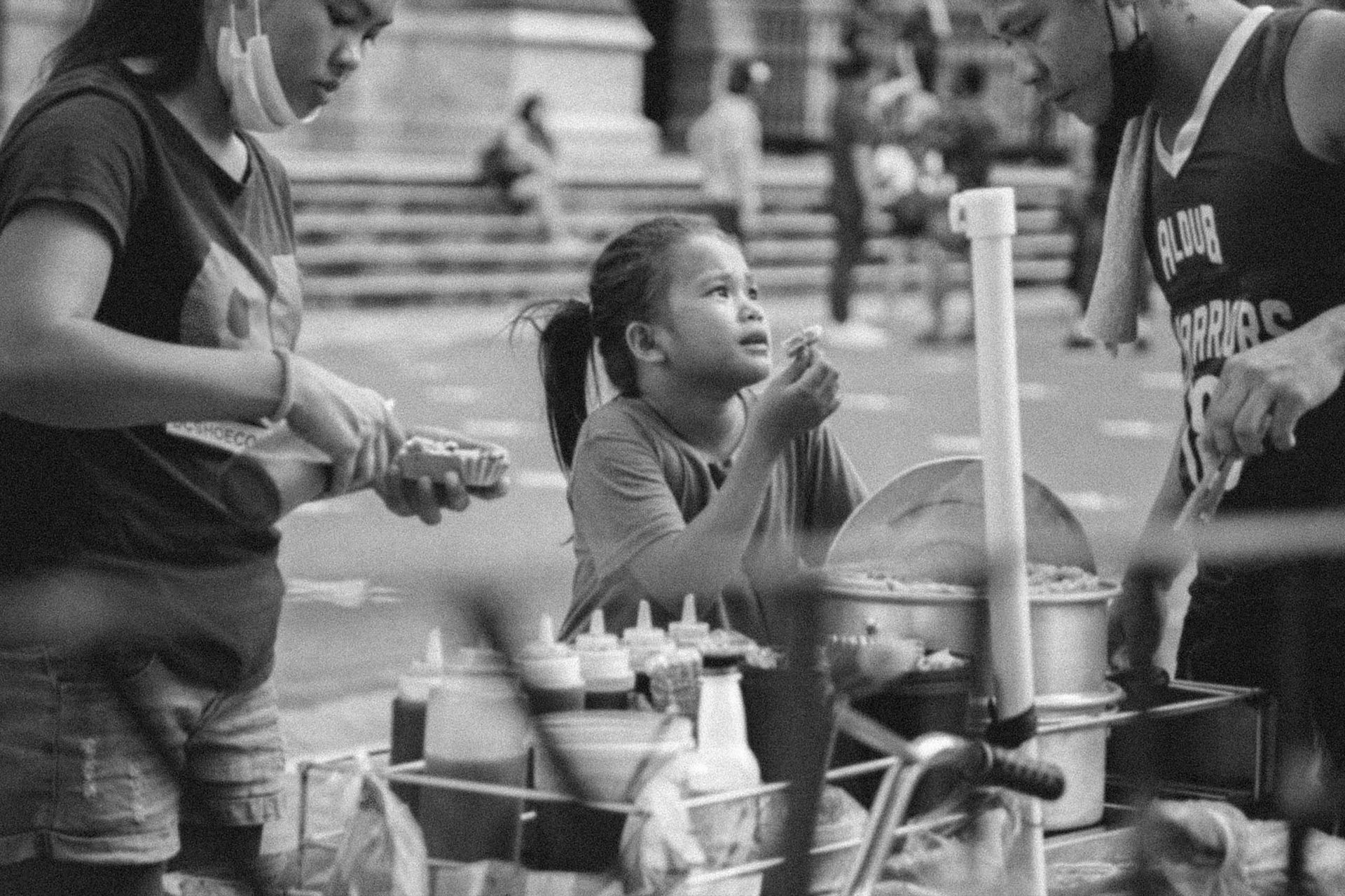 Hairstyle, Photograph, White, Black, Human, Infrastructure, Water, Black-and-white, Standing, Mammal