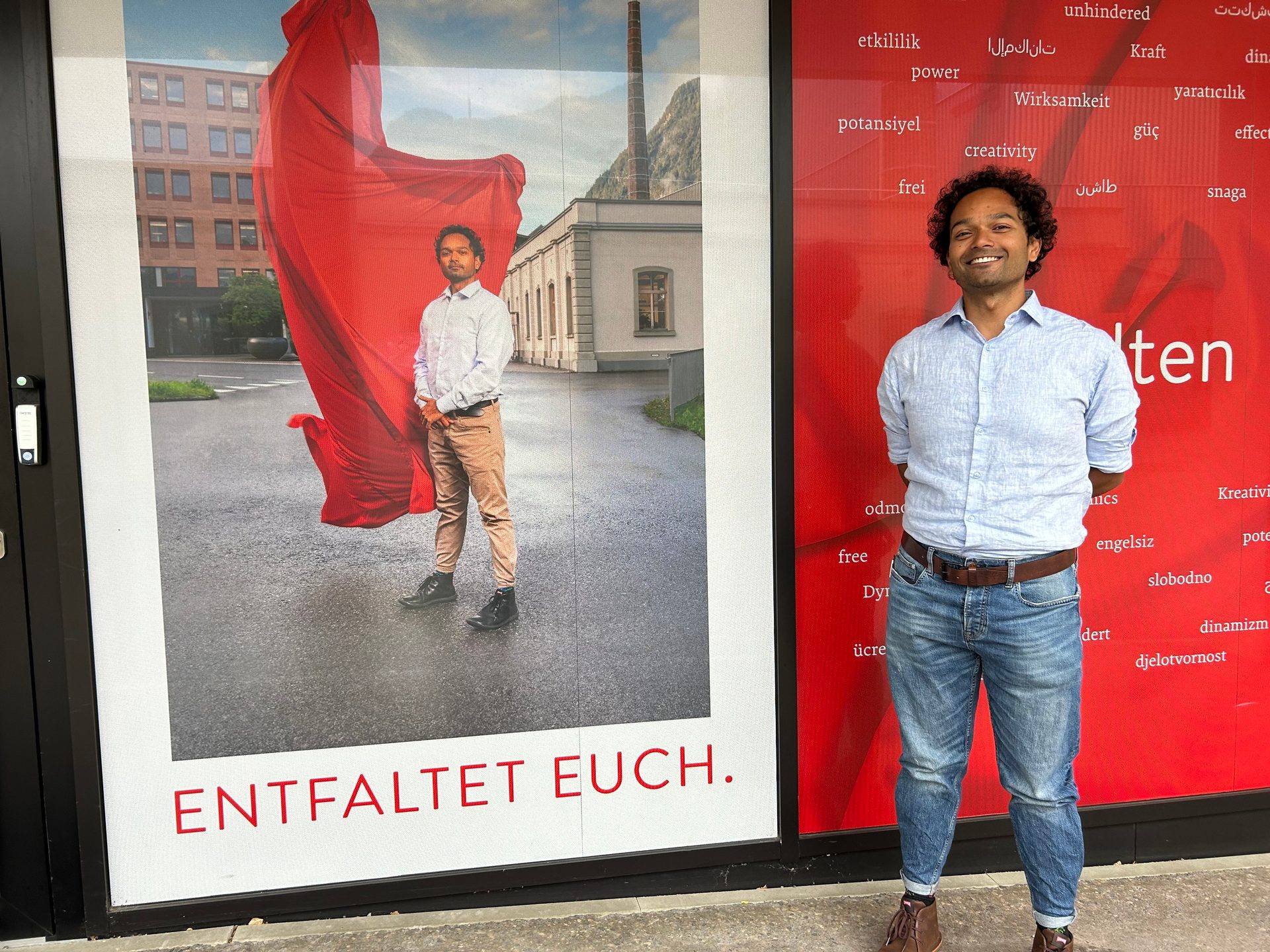 Ankur Jaiswal bei Getzner Textil.