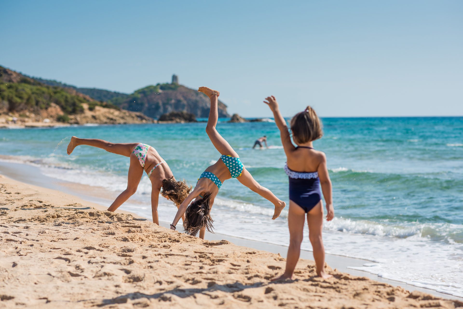People on beach, Water, Sky, Swimwear, Gesture, Happy, Travel