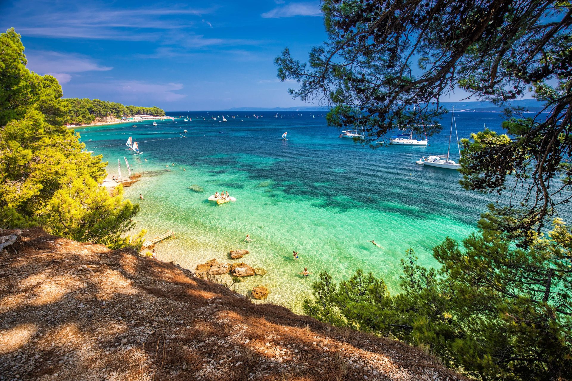 Coastal and oceanic landforms, Body of water, Blue, Coast, Sea, Summer, Beach, Ocean, Shore, Watercraft