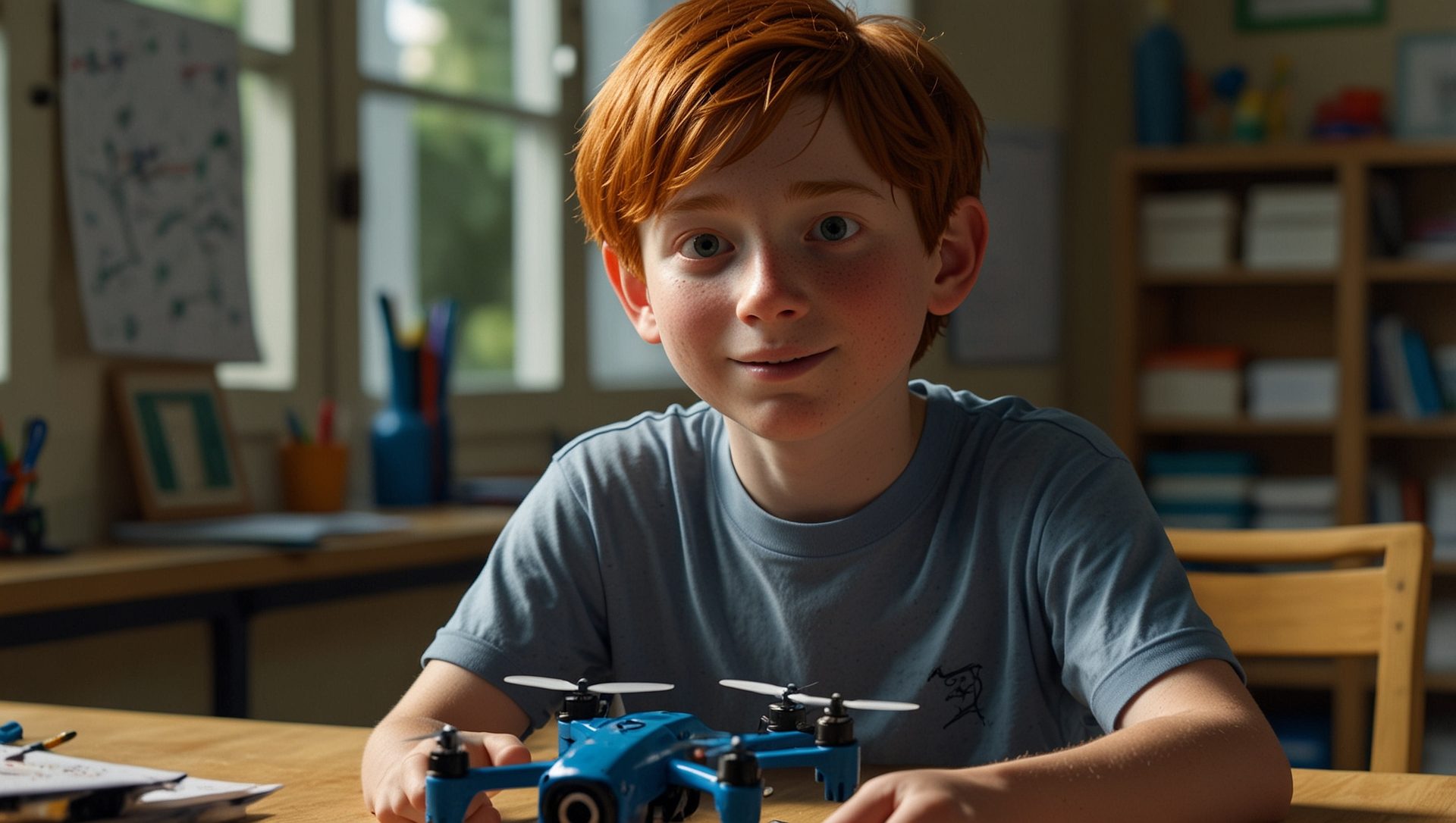 Felix, ein Kind freut sich auf den interaktiven Energieunterricht der illwerke vkw