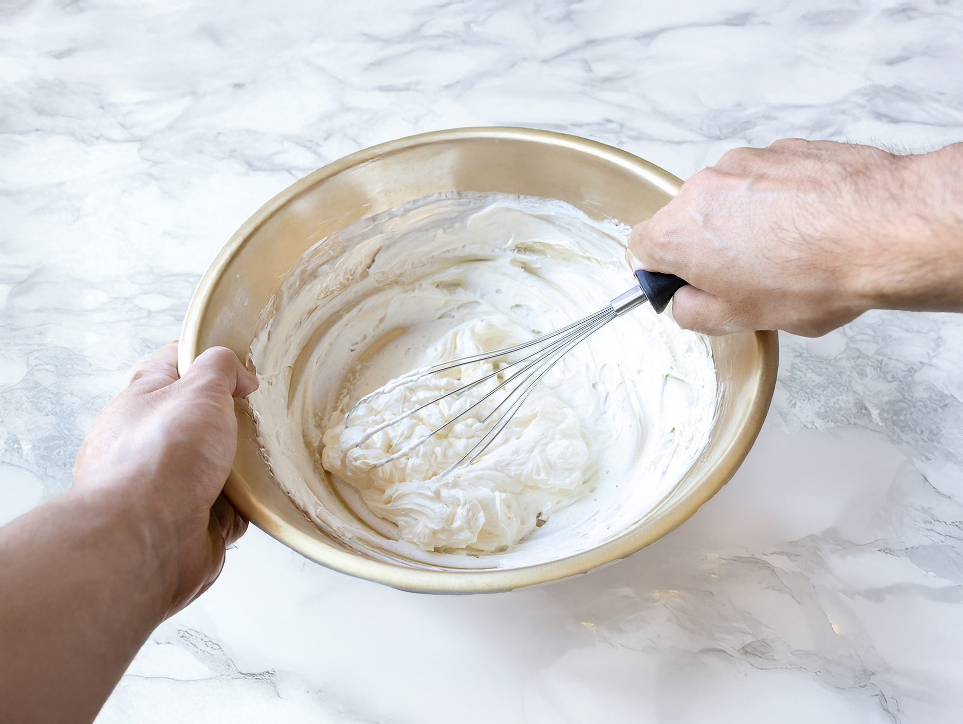 Kitchen utensil, Dairy product, Food, Tableware, Ingredient, Buttercream, Cream, Batter, Bowl, Mascarpone