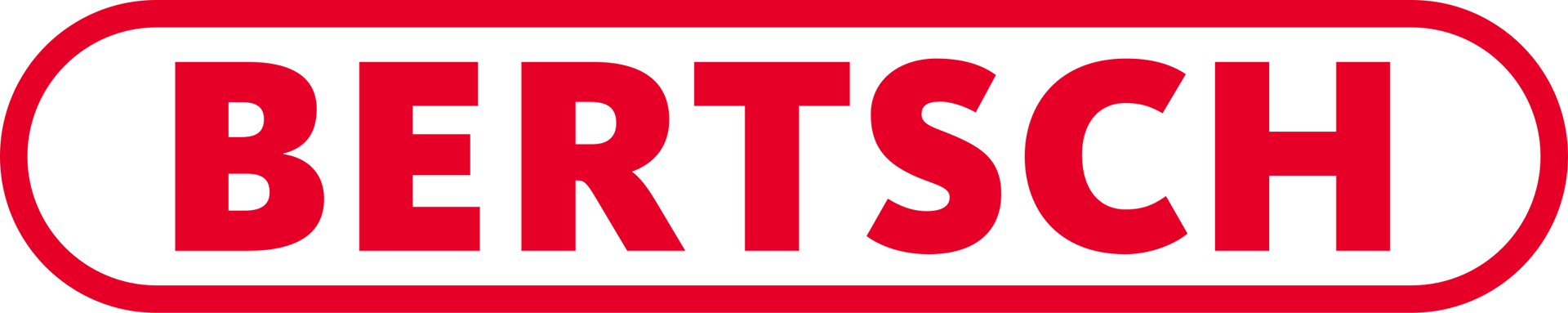 Red 'BERTSCH' logo in a rounded rectangle on a green background.