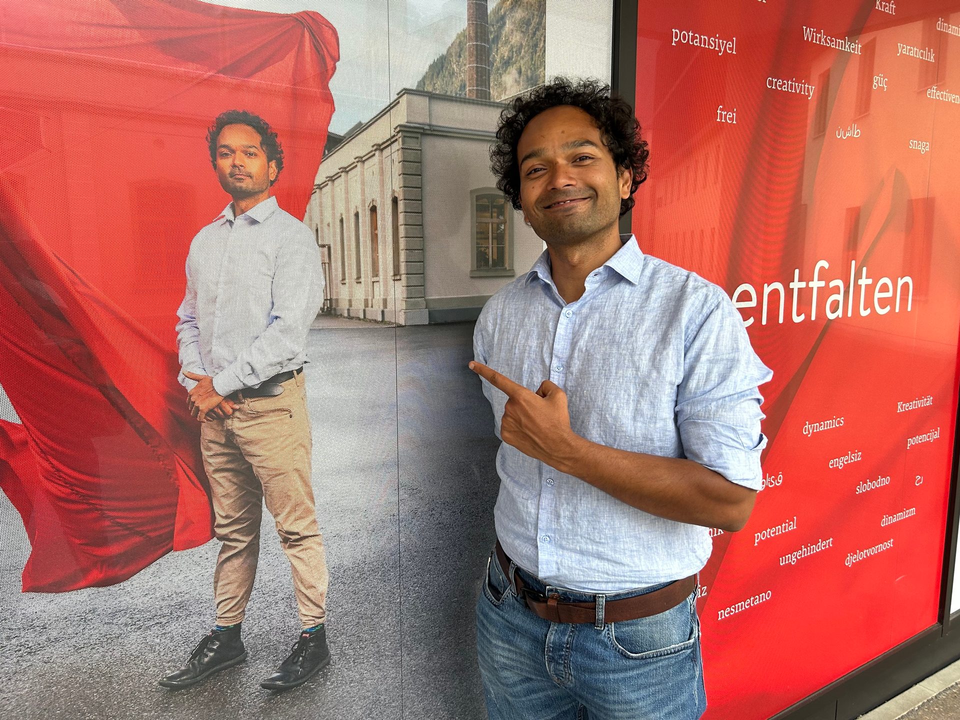 Ankur Jaiswal bei Getzner Textil.