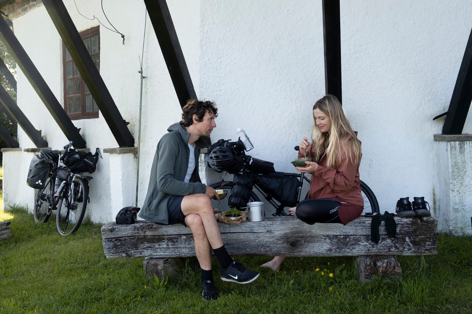 Luggage and bags, Bicycle wheel, Automotive tire, Shoe, Plant, Grass, Bag