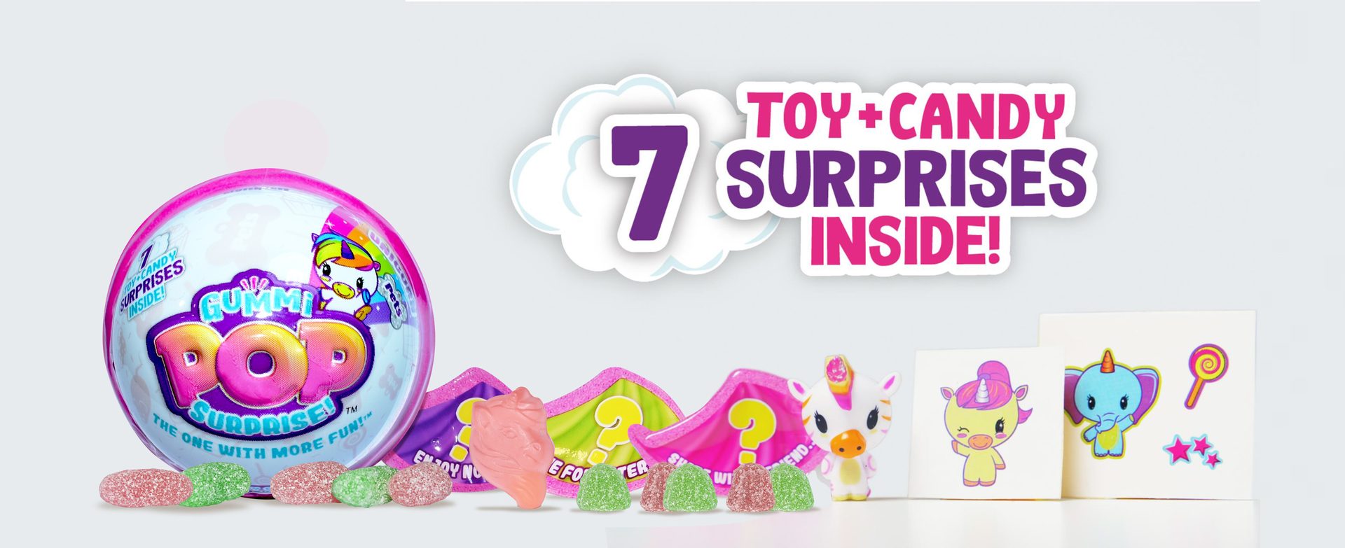 Purple, Pink, Font, Violet, Toy surprise, Gummy candy