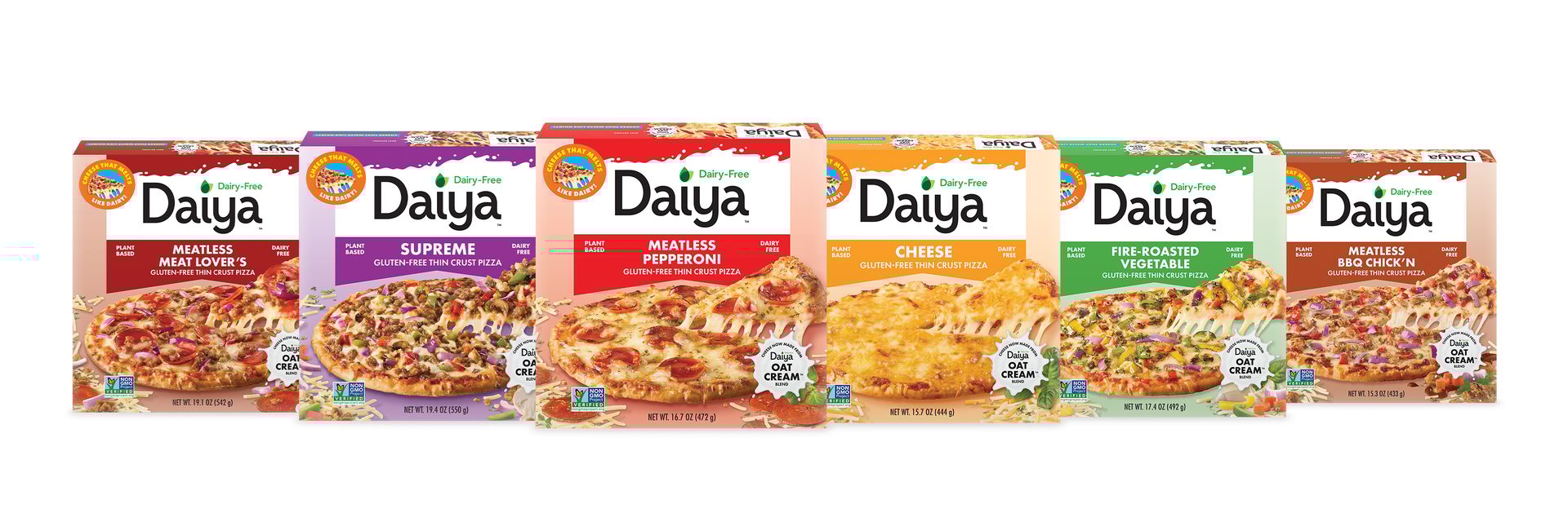 Daiya gluten-free thin crust pizza family product shot
