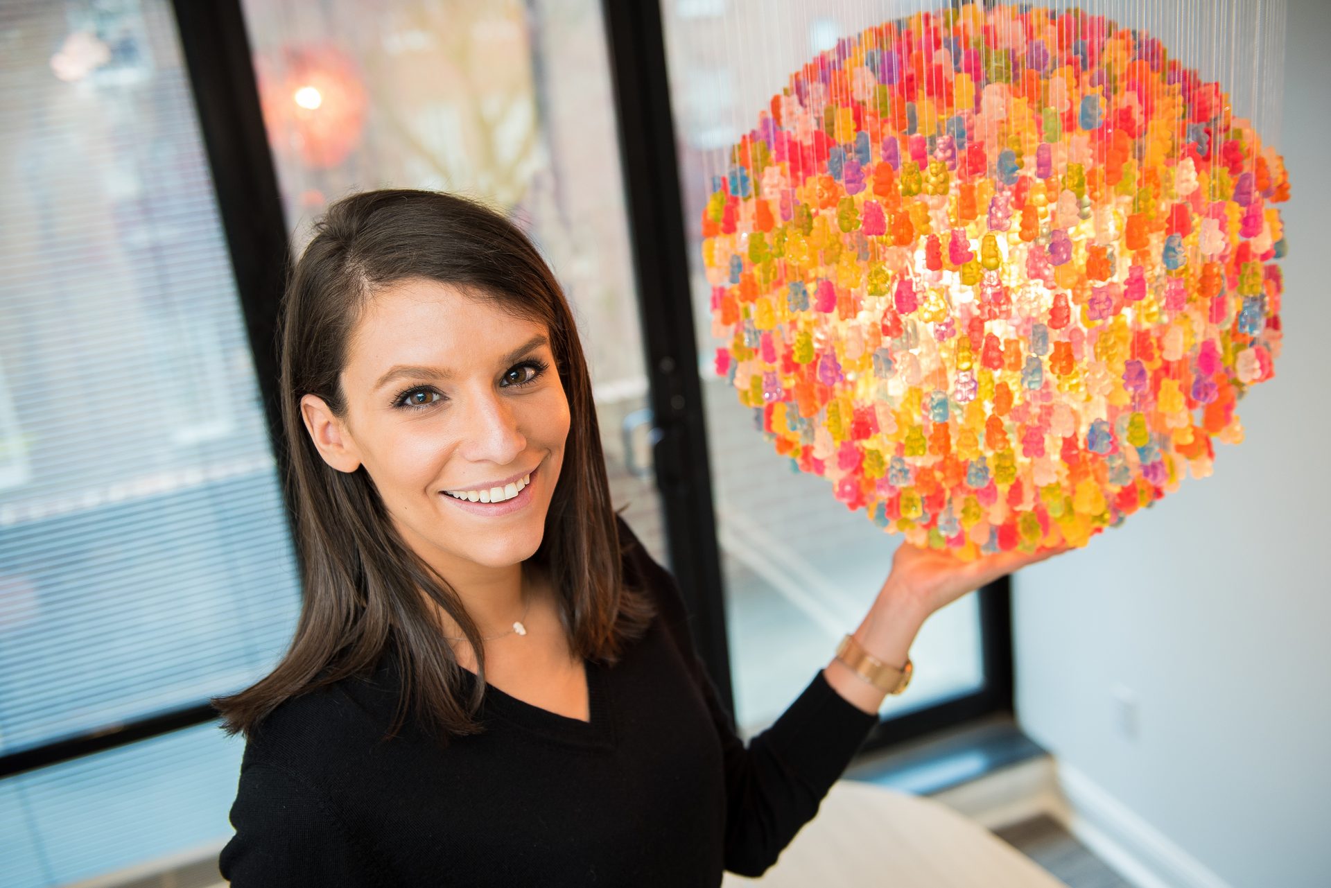 Smile, Orange, Art, Gummy bear globe, Portrait, Face, Arm