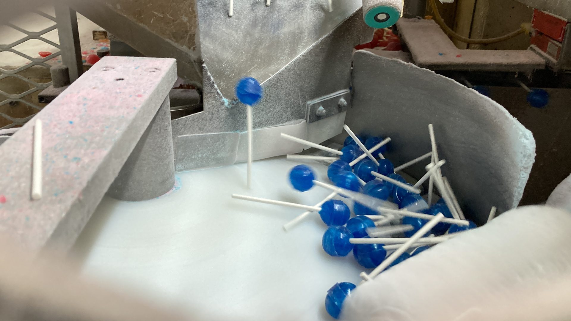 Equipment, Lollipops, Blue, Factory, Production