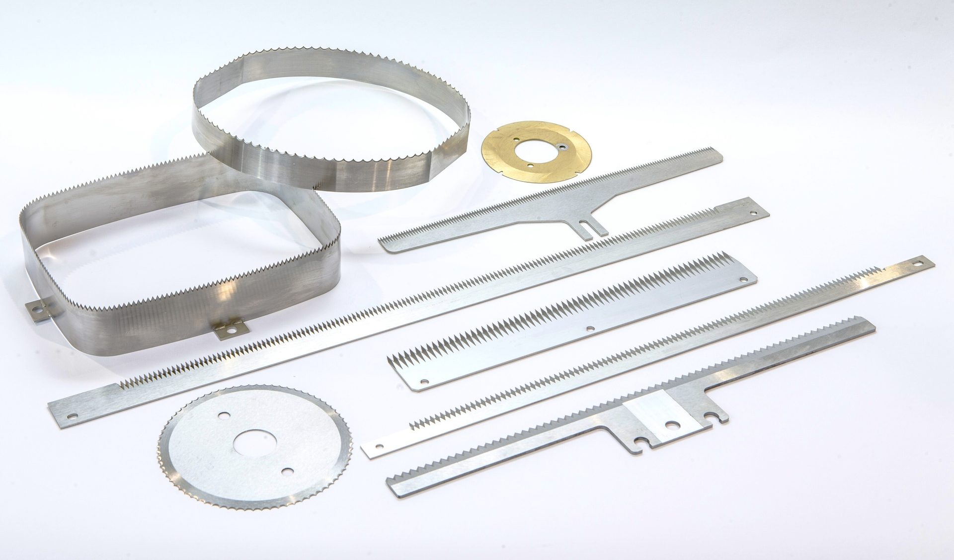 Selection of various cutting and slicing blades