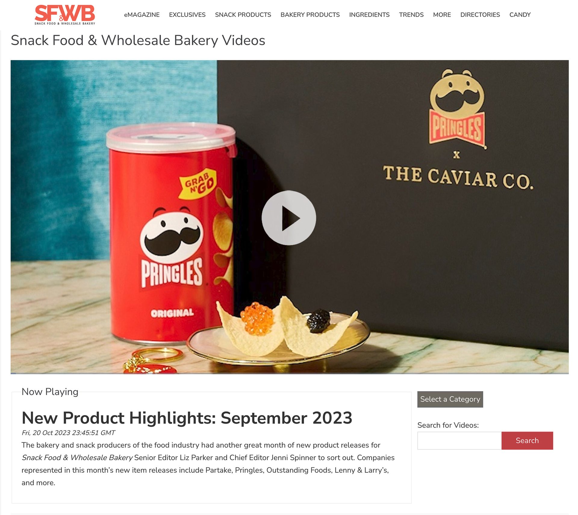 Font, Caviar, Chips, Pringles can, Logo, Video still, Website