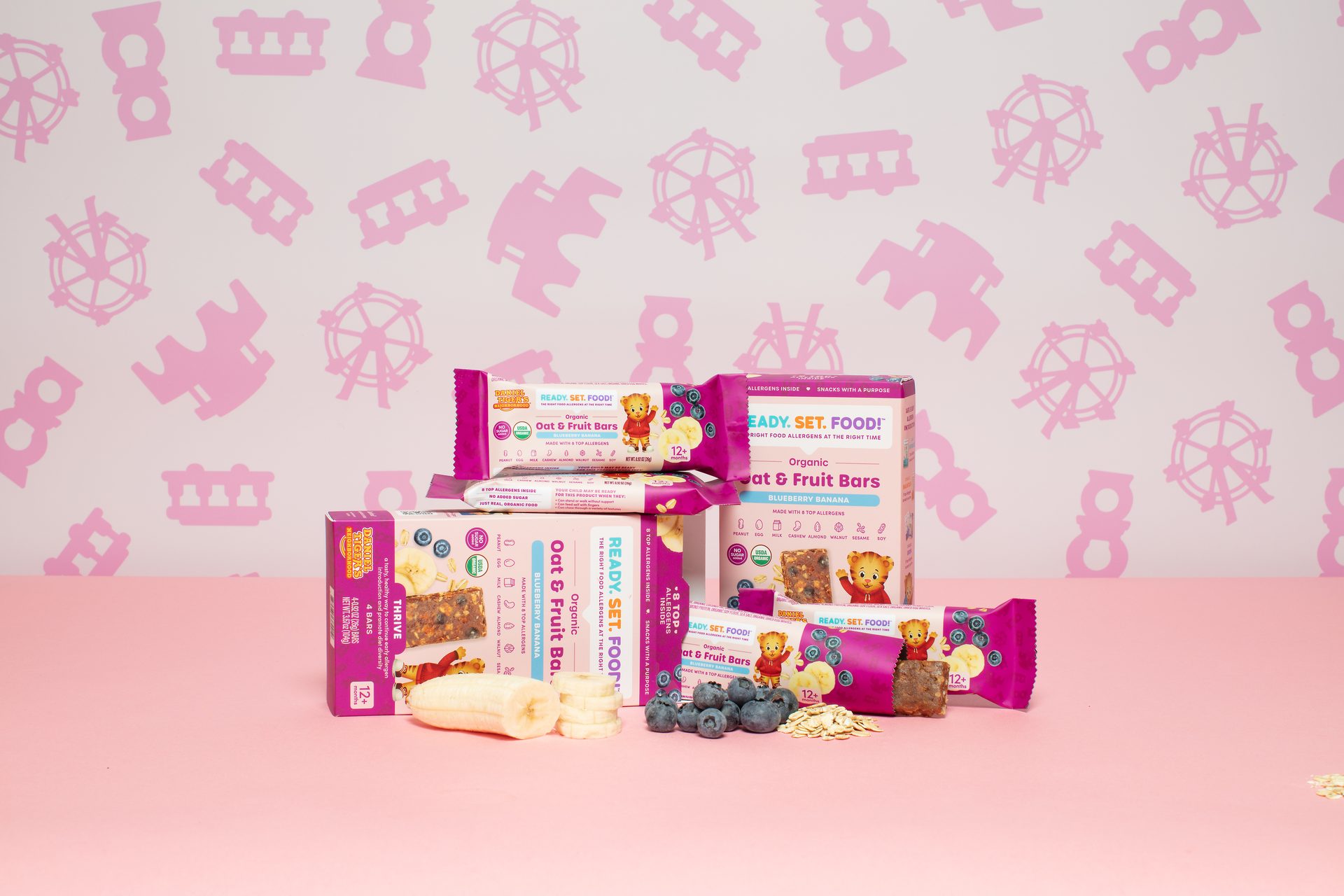 Pink, Decoration, Font, Snack bars, Fruit