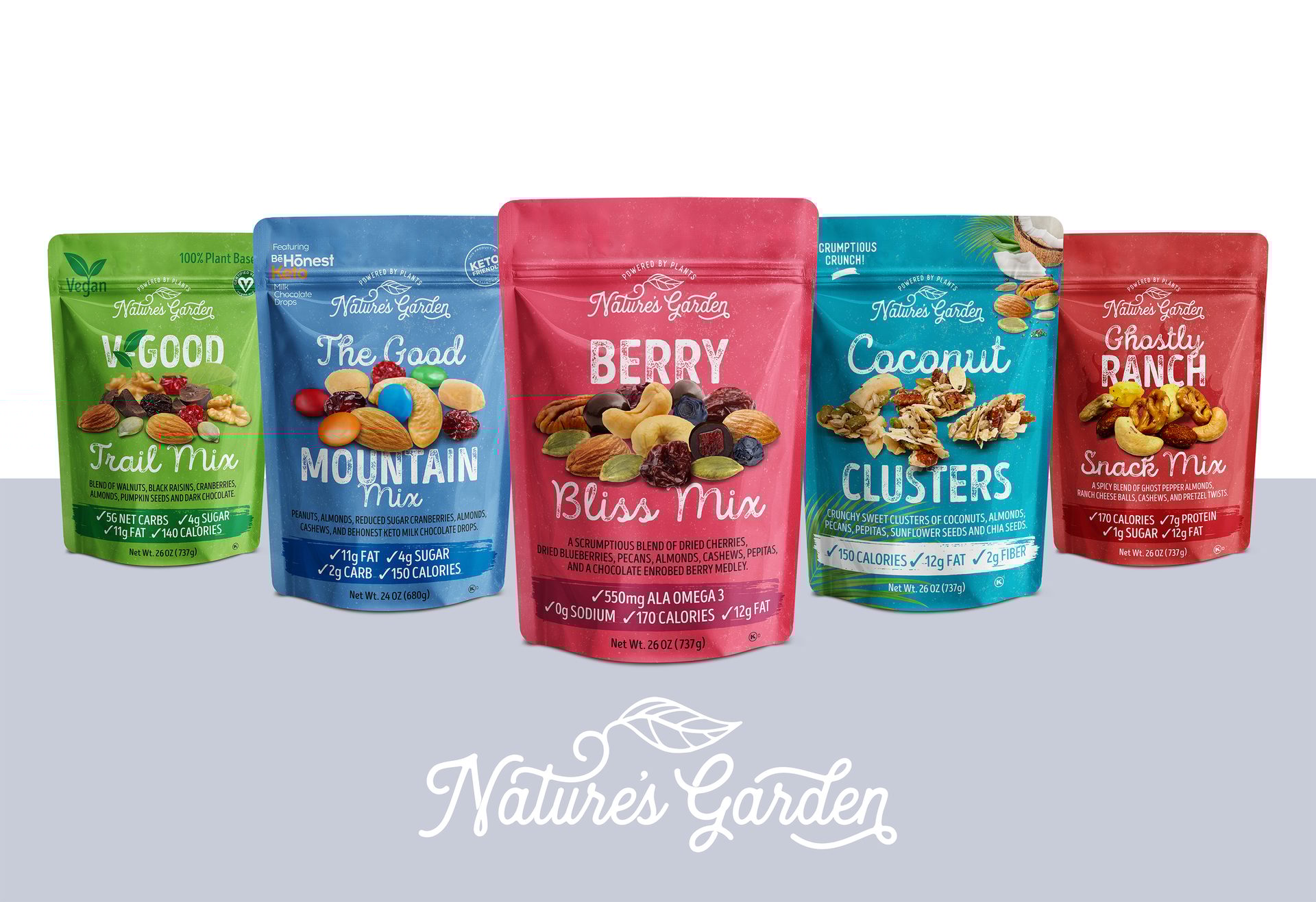 Packages, Pouches, Colorful, Fruit, Nuts, Text, Font, Logo
