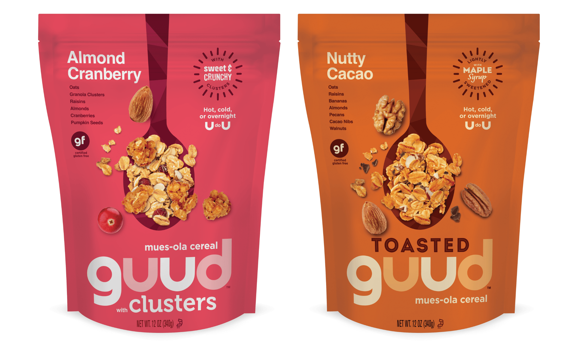 Packaging and labeling, Spoon, Orange, Pink, Granola, Stand-up pouch