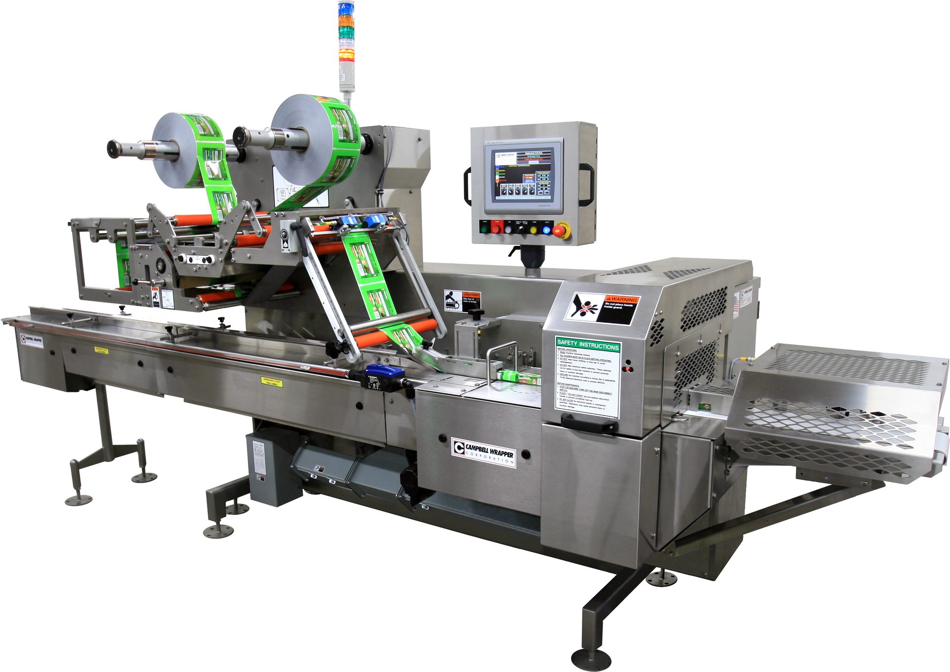 Equipment, Rollers, Packaging, Labels, Stainless steel, Monitor
