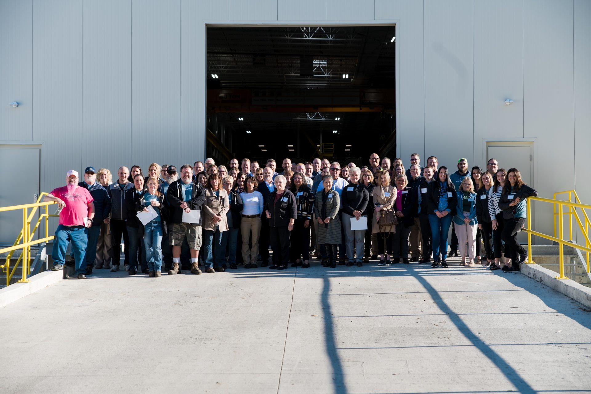 Exterior of building, Group of people, Industrial