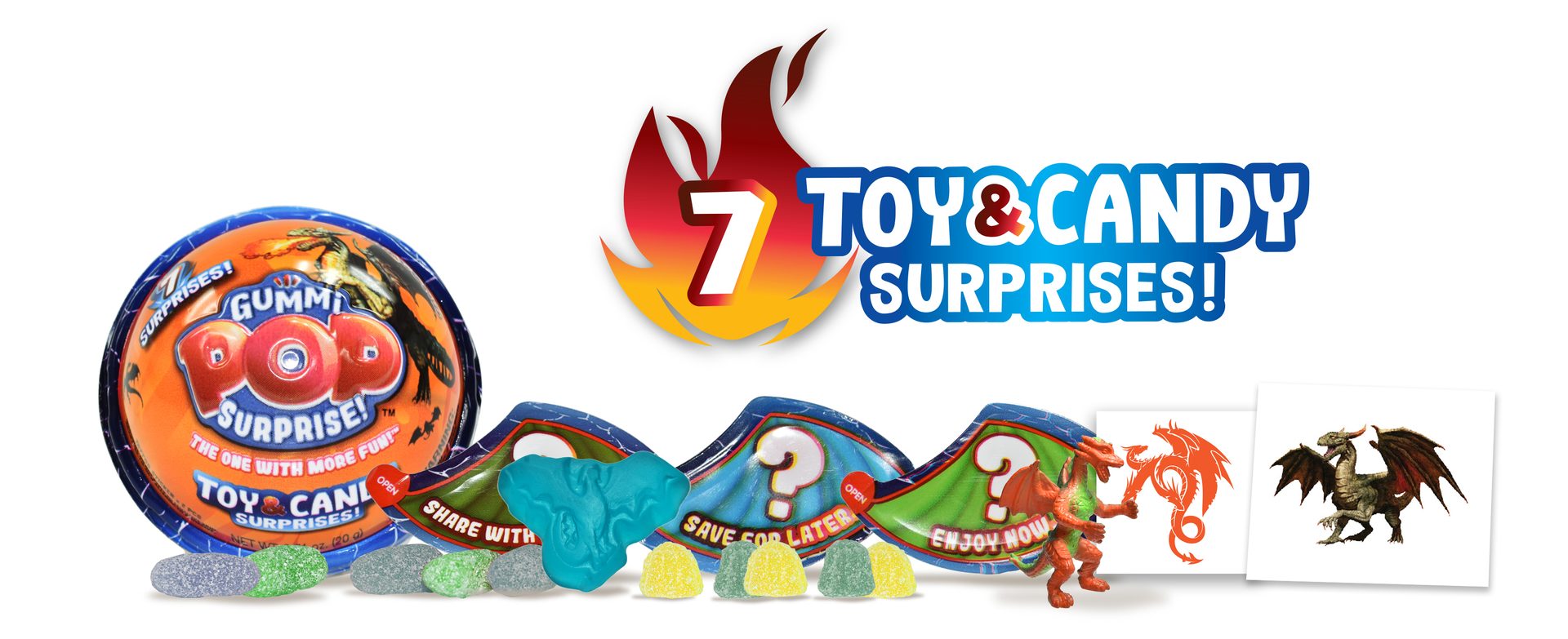 Font, Toy surprise, Dragons, Gummy candy