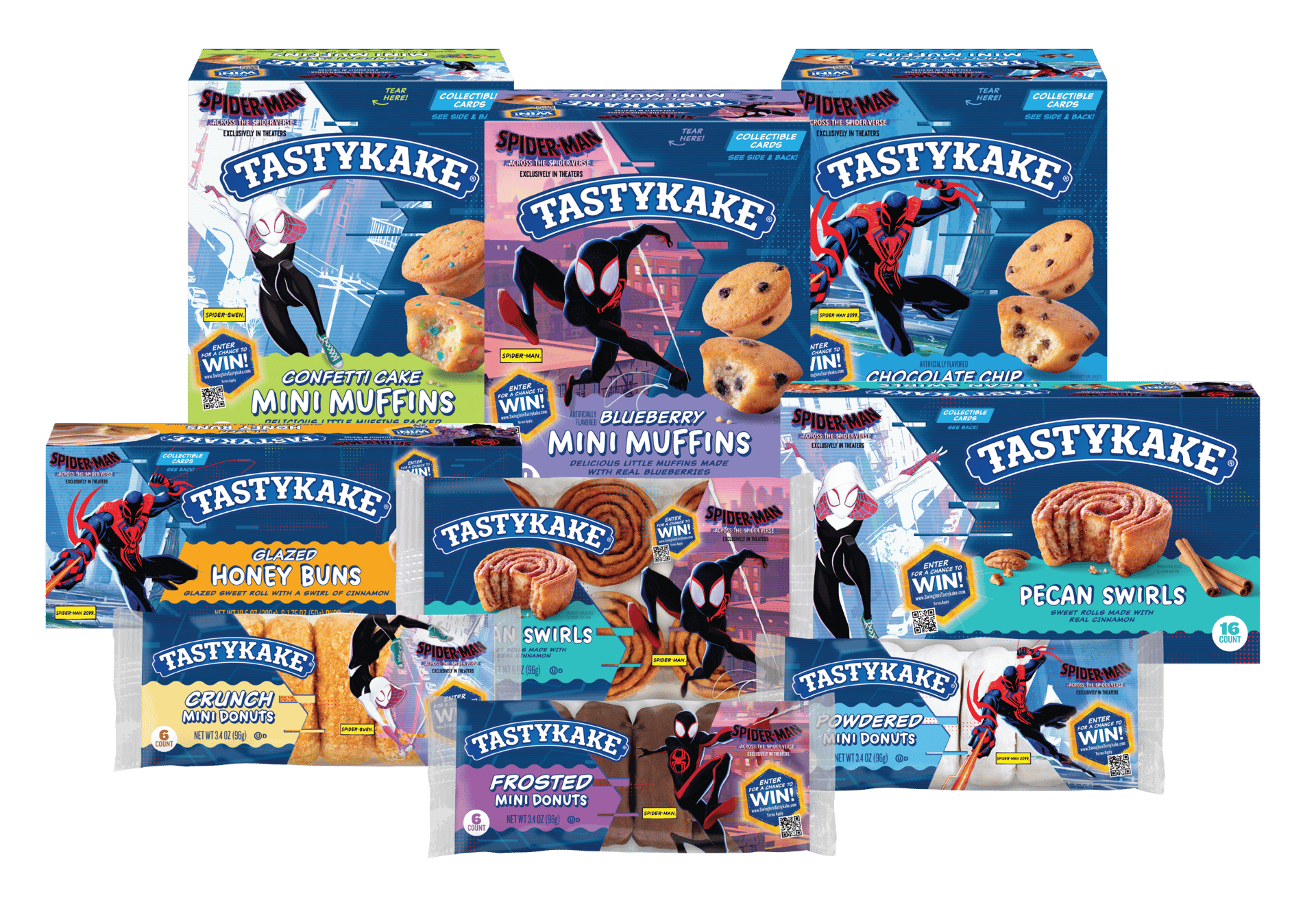 Font, Product line, Snack boxes, Blue, Spider-Man graphics