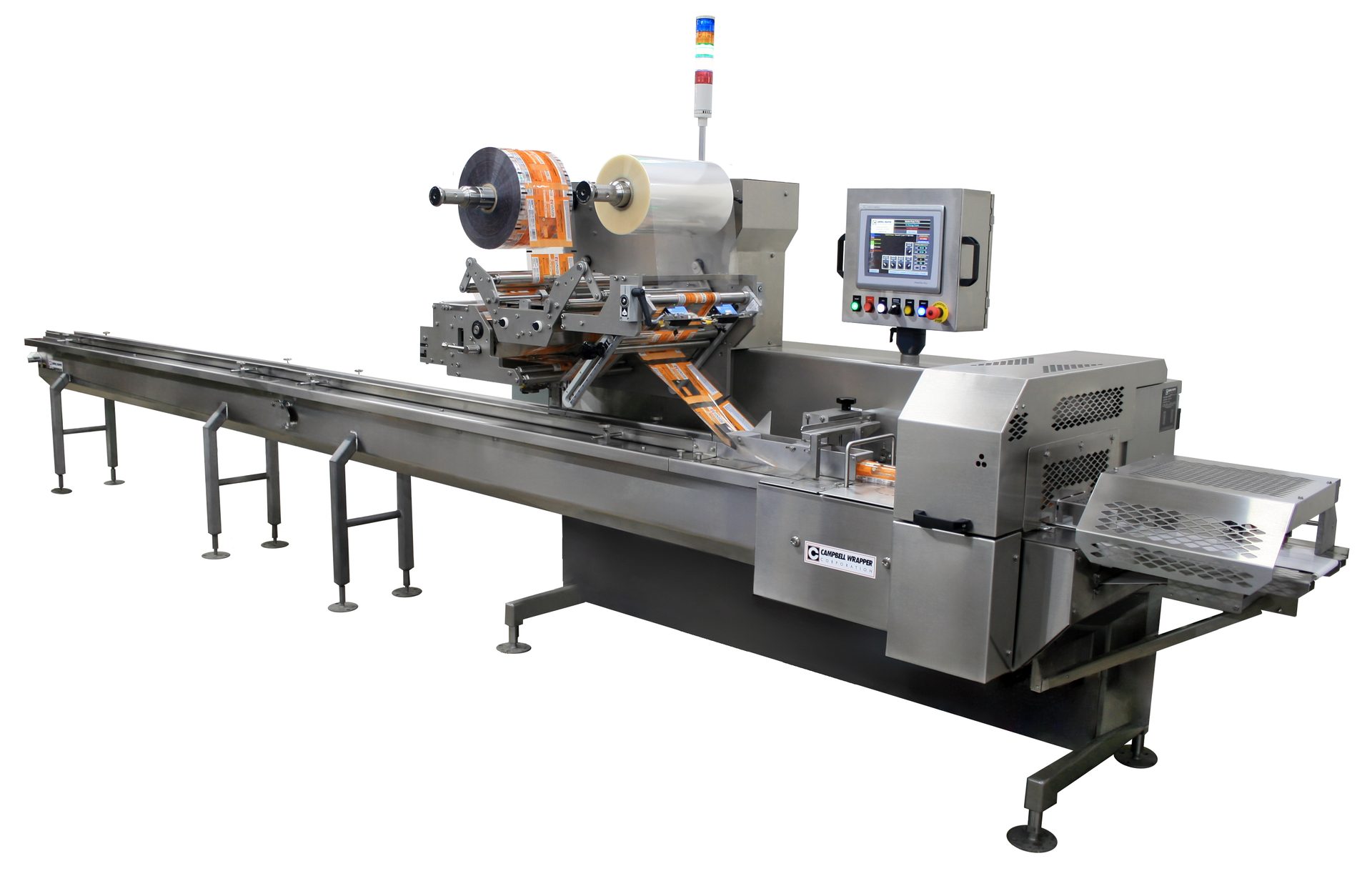 Campbell Wrapper’s horizontal flow wrapper for bakery and snack items