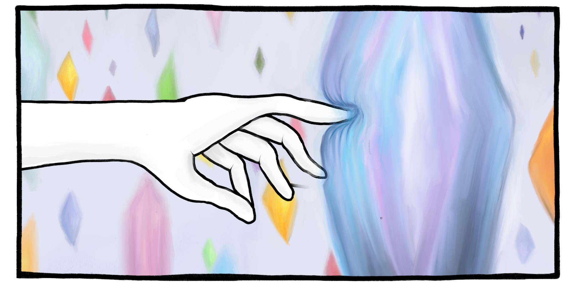 Rectangle, Gesture, Finger, Art, Painting