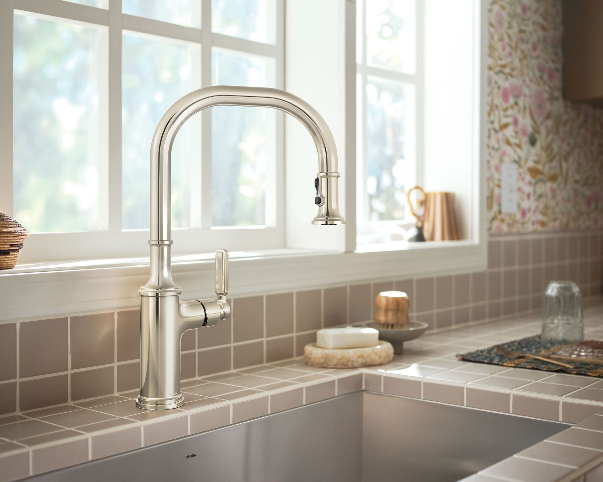 Plumbing fixture, Interior design, Sink, Tap, Countertop, Kitchen