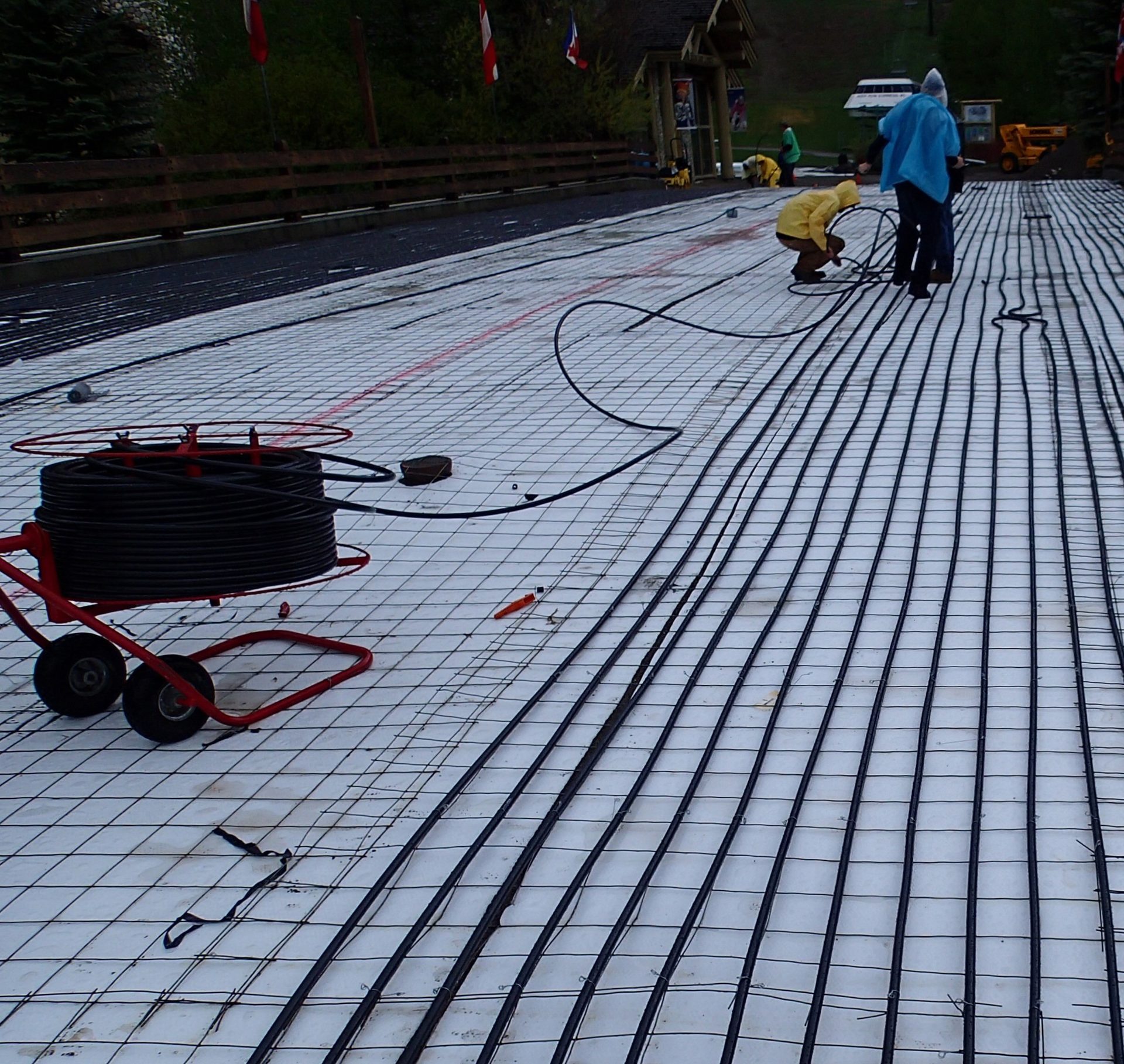outdoor, worker, piping, equipment, wood frame